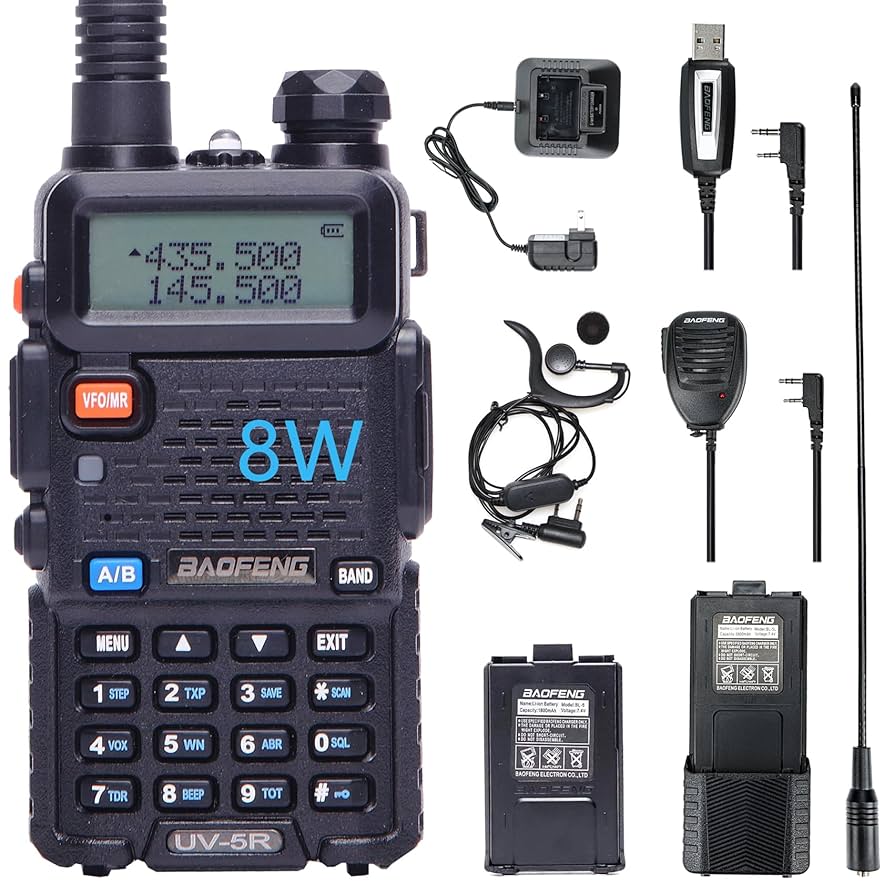 広帯域受信機　 BAOFENG UV-5RHPROMAXデュアルバンド Amazon.com: BAOFENG UV-5R 8W Ham Radio Handheld 2 Way Radio